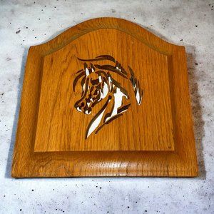 Wooden Horse Wall Decor Scroll Saw Carving Cut Out Art Wall Hanging Plaque